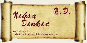 Nikša Dinkić vizit kartica